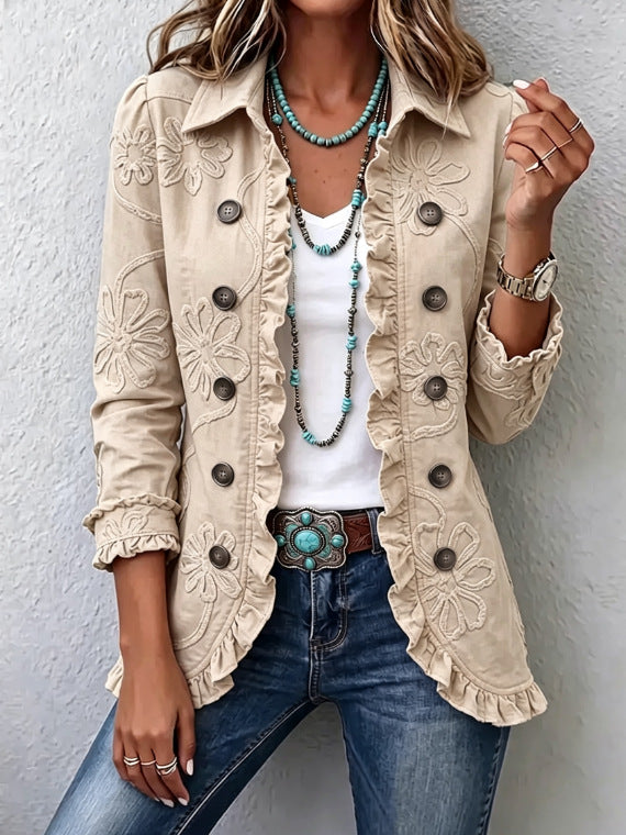 Floral Ruffled Jacket