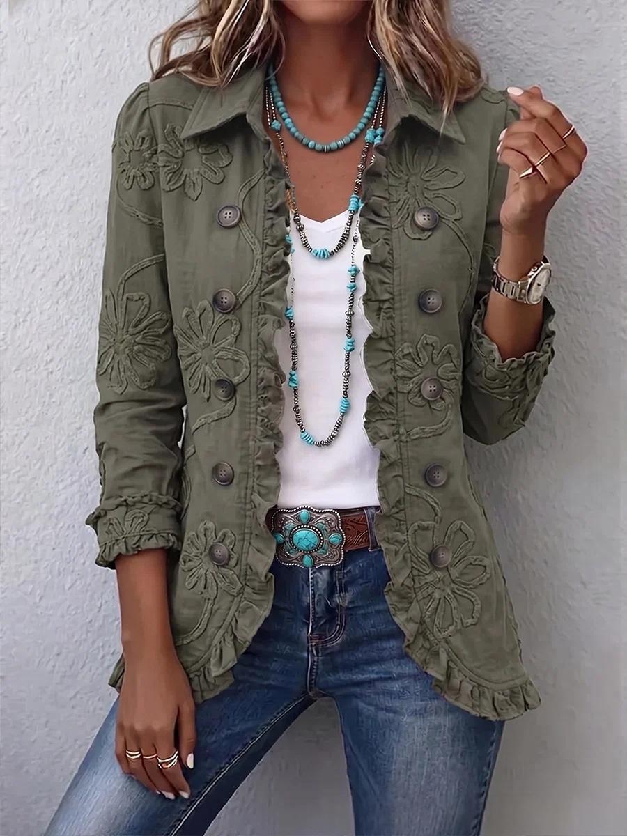 Floral Ruffled Jacket