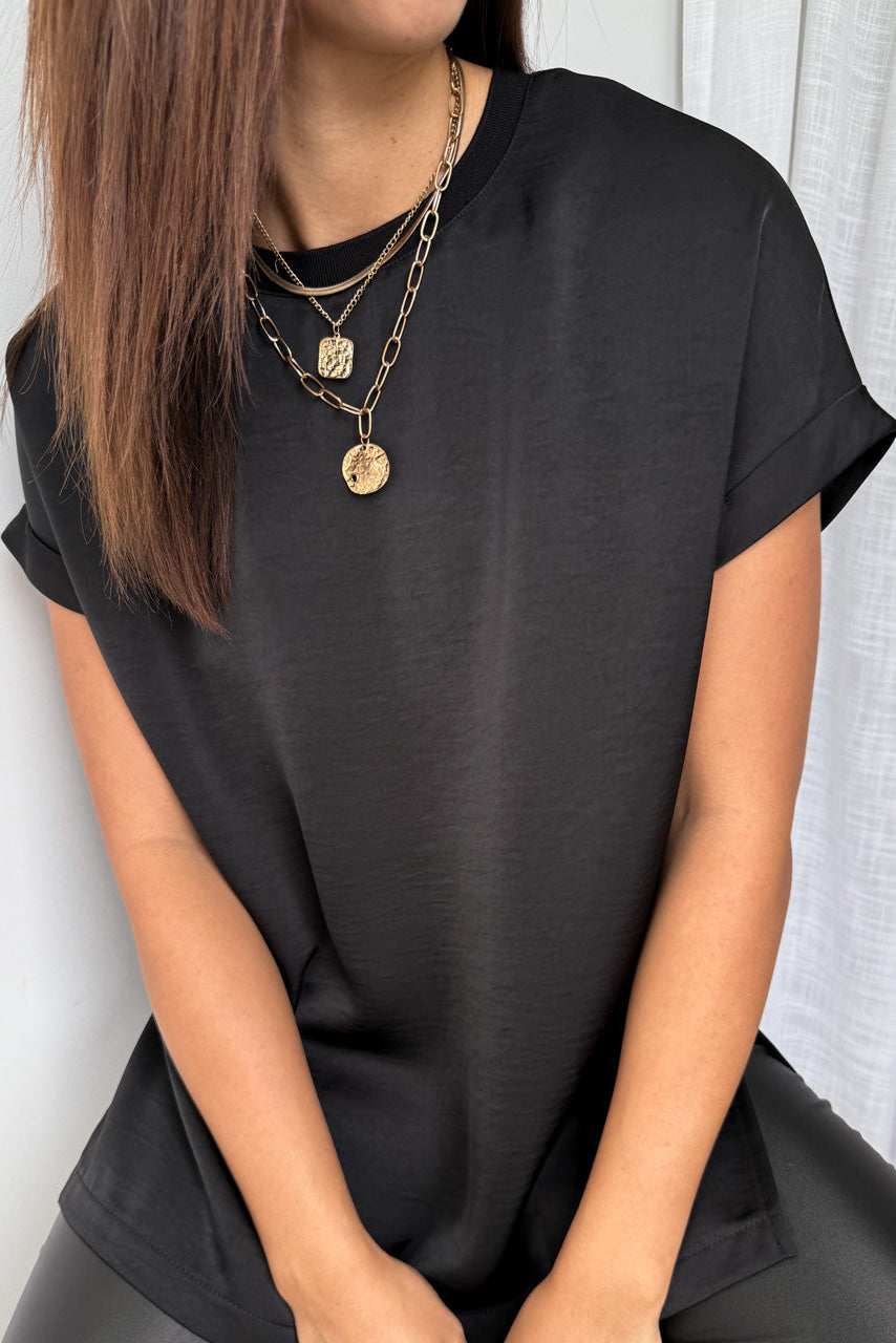 Khloe Satin Tee