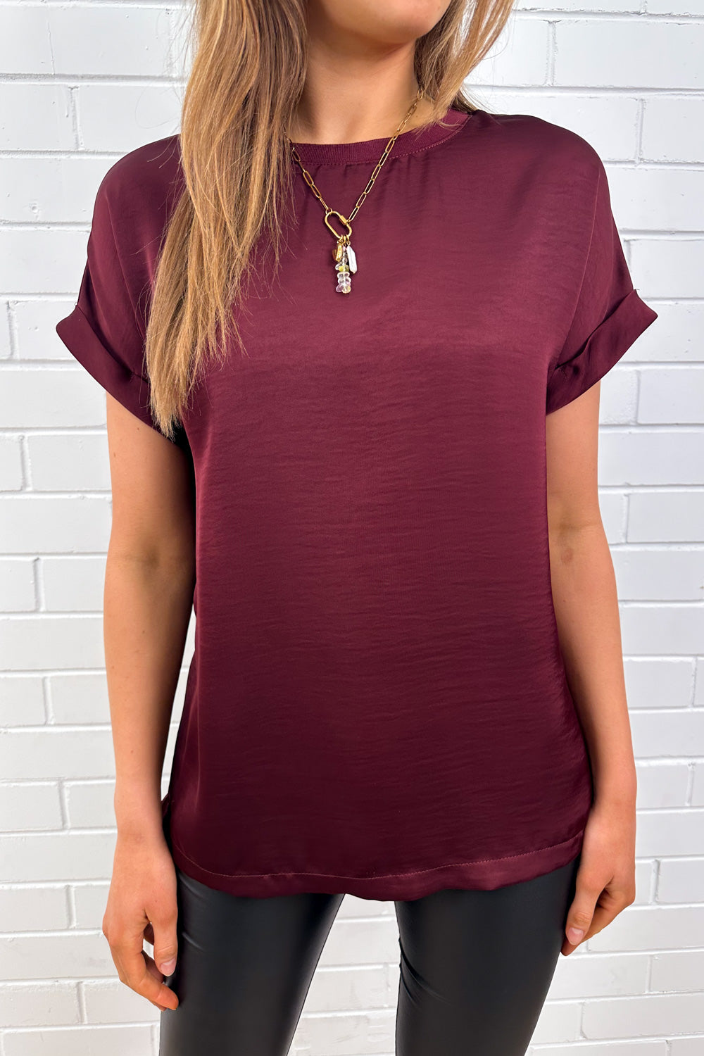 Khloe Satin Tee