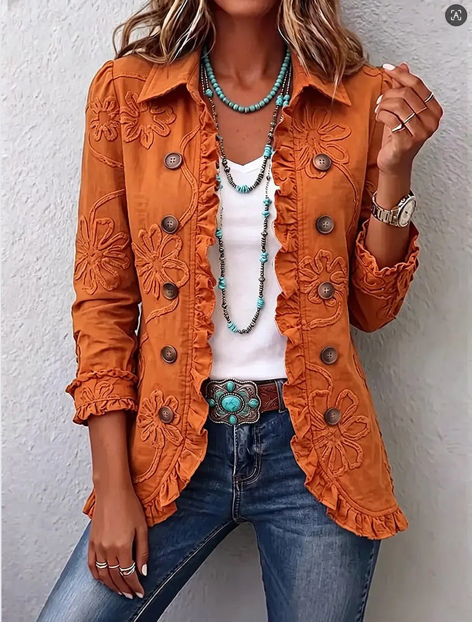 Floral Ruffled Jacket